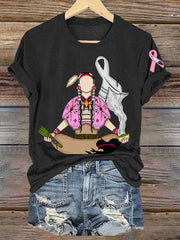 Women's Indigenous Pink Breast Cancer T-Shirts