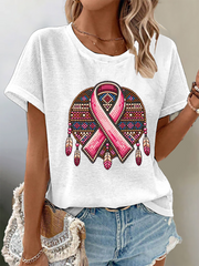 Women's Indigenous Pink Breast Cancer T-Shirts