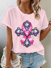 Women's Faith Breast Pink Ribbon T-shirts