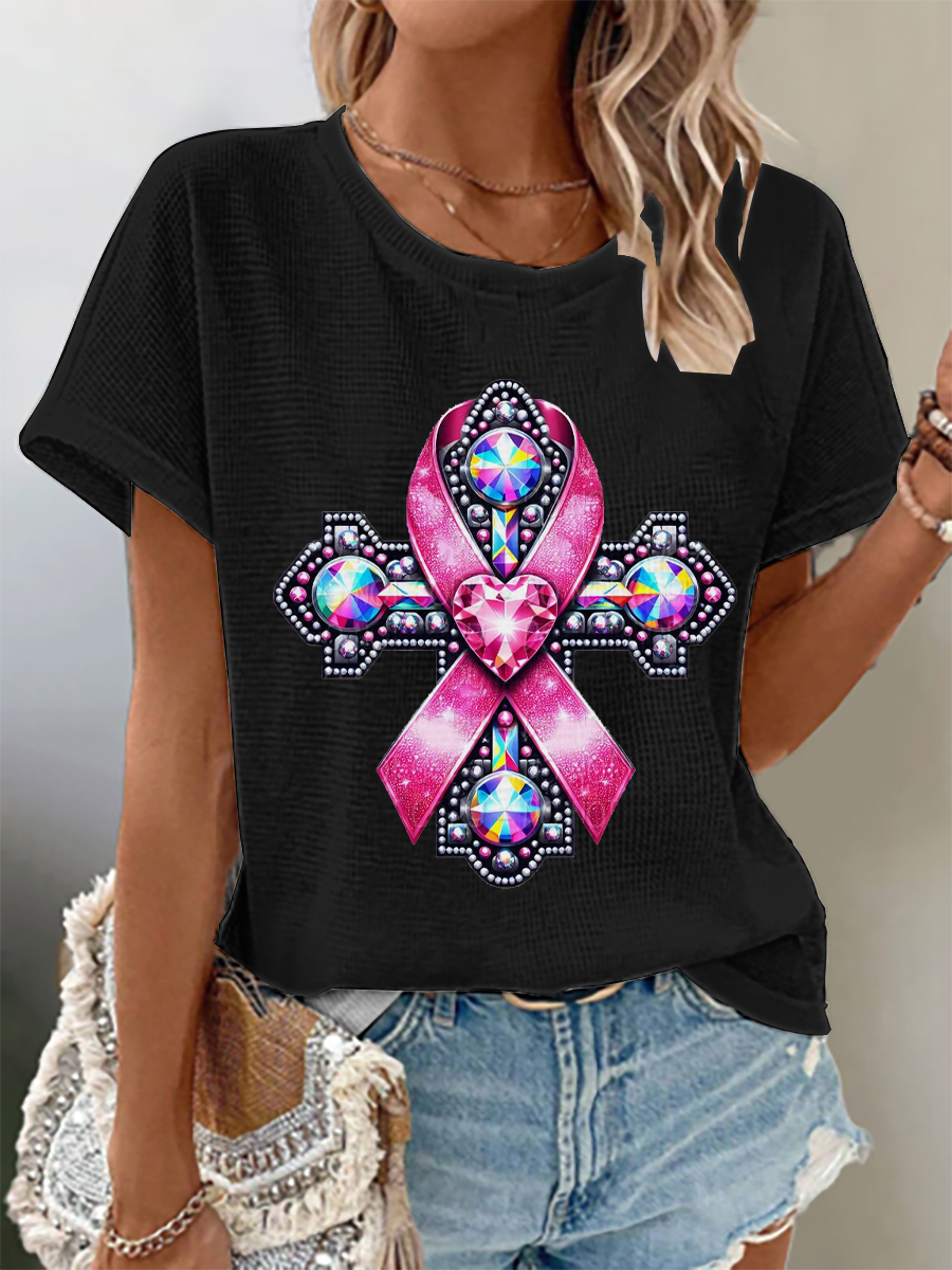 Women's Faith Breast Pink Ribbon T-shirts