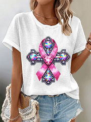 Women's Faith Breast Pink Ribbon T-shirts