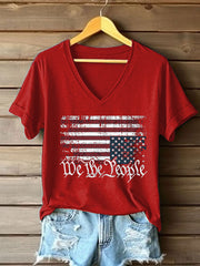 Women's 8647 FDT Upside Down Flag Printed T-Shirt