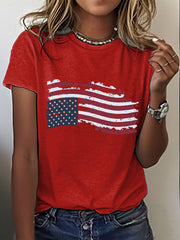 Women's 8647 FDT Upside Down Flag Printed T-Shirt