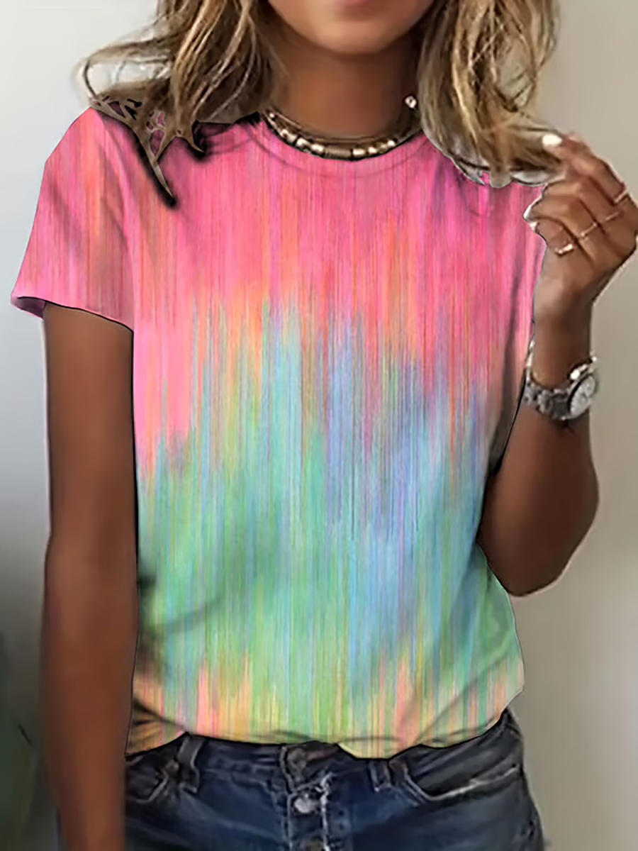 Women's Breast Cancer Awareness Print Casual T-Shirt