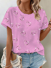 Women's Breast Cancer Awareness Waffle Print T-Shirt