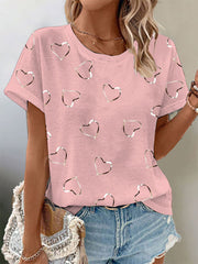 Women's Breast Cancer Awareness Waffle Print T-Shirt