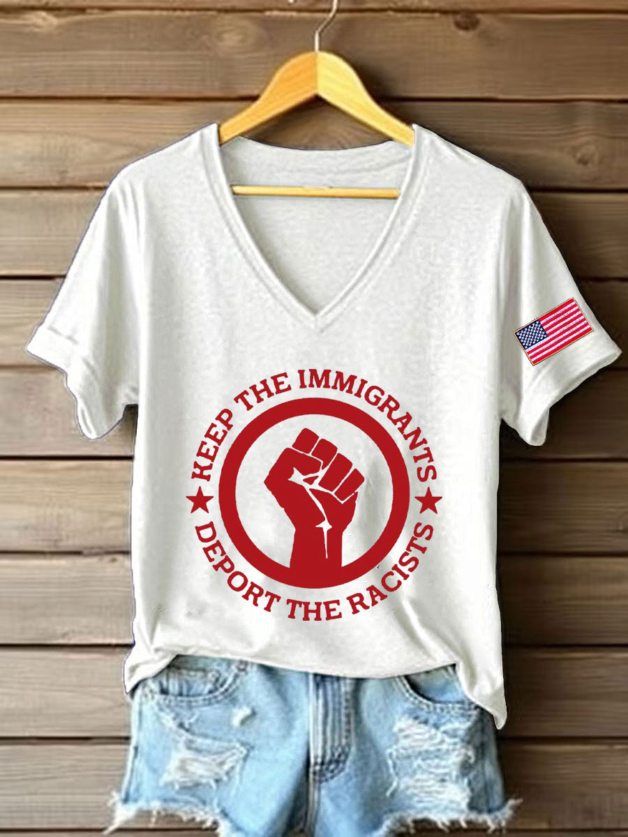 Women's 8647 FDT Immigrants Printed T-Shirt