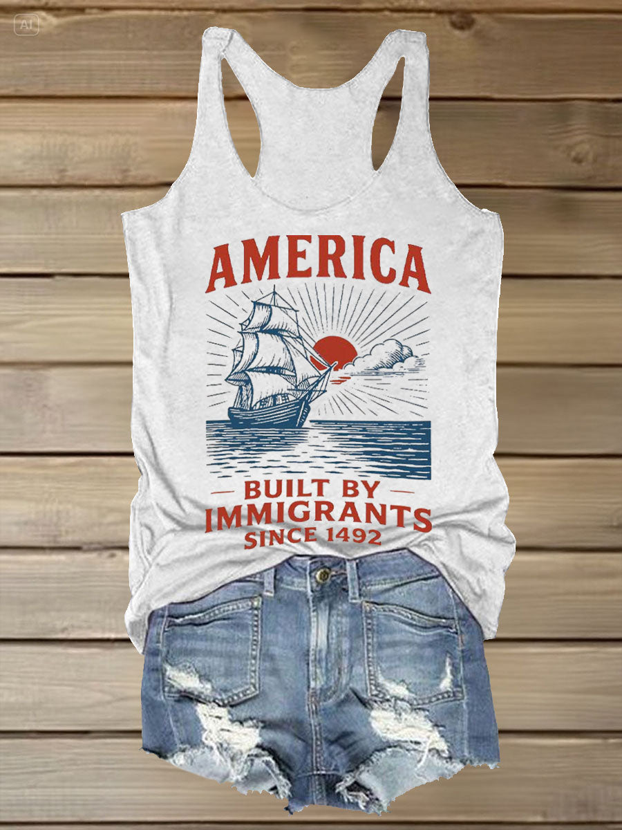 Women's 8647 FDT Immigrants Printed Vest