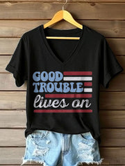 Women's 8647 FDT Good Troube Lives On Printed T-shirt