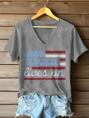 Women's 8647 FDT Good Troube Lives On Printed T-shirt