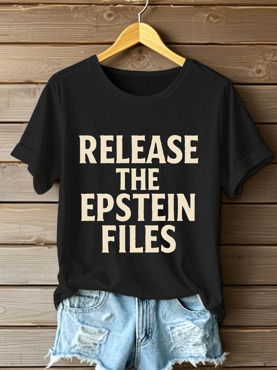 Women's 8647 FDT He's On The List Epstein Printed T-shirt