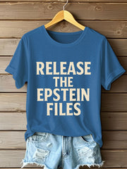 Women's 8647 FDT He's On The List Epstein Printed T-shirt