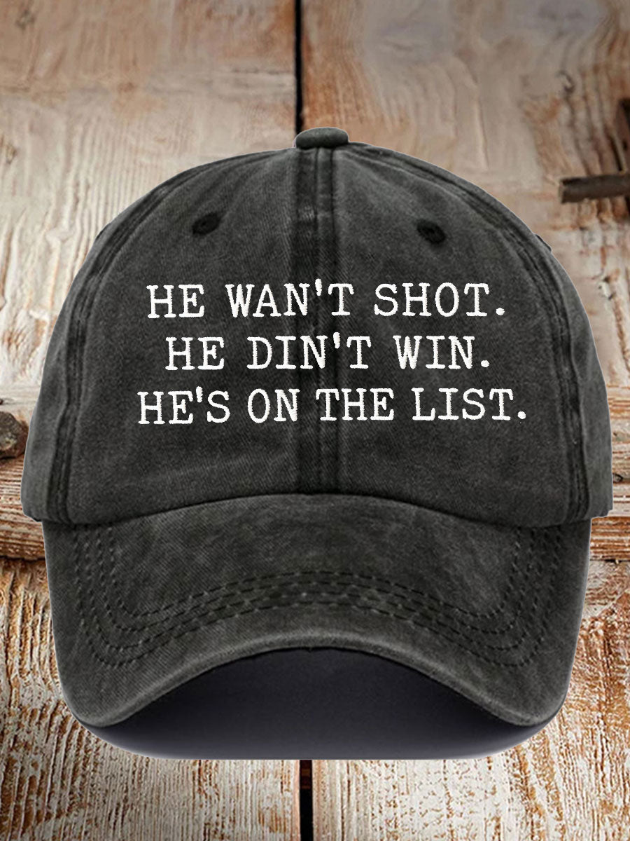Unisex 8647 FDT He's On The List Epstein Printed  Hat