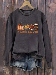Women's Pumpkin Art Print Sweatshirt