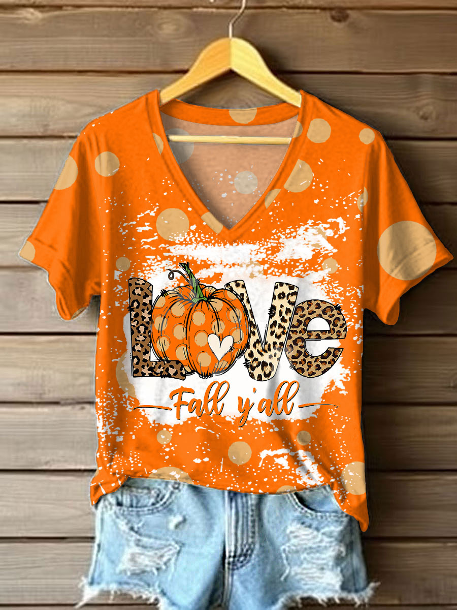 Women's Autumn Festival 'Tis The Season Pumpkin Printed T-shirt