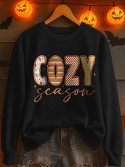 Women's Cozy Season Printed Casual Sweatshirt