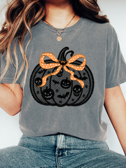 Women's Pumpkin Art Print Casual T-Shirt