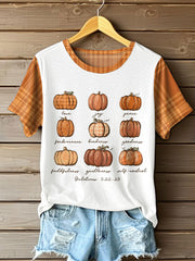 Women's Autumn Festival Pumkin Printed T-shirt