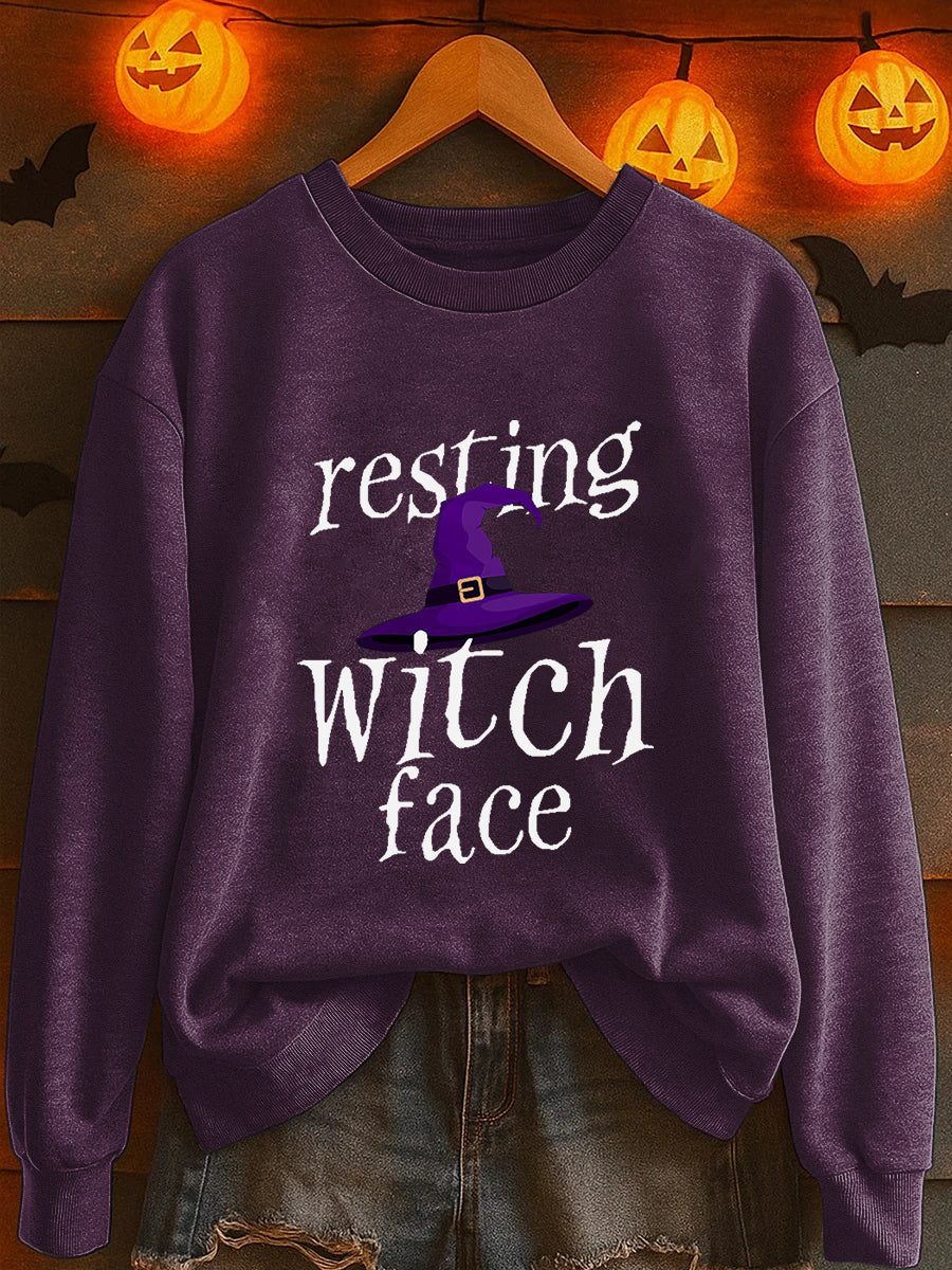 Women's Resting Witch Face Regular Sweatshirt