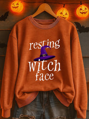 Women's Resting Witch Face Regular Sweatshirt