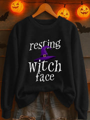 Women's Resting Witch Face Regular Sweatshirt