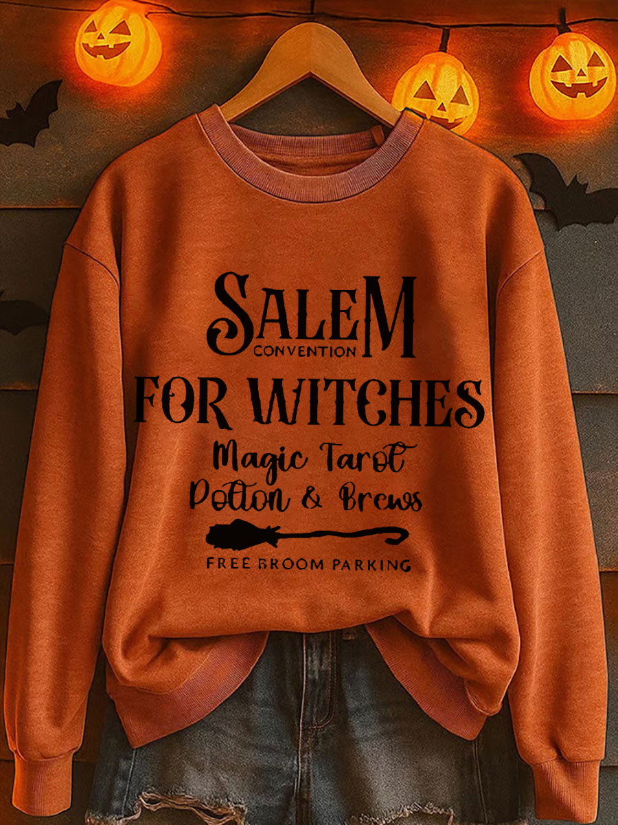 Women's Halloween Salem For Witches Printed Sweatshirt