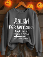 Women's Halloween Salem For Witches Printed Sweatshirt