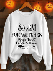 Women's Halloween Salem For Witches Printed Sweatshirt