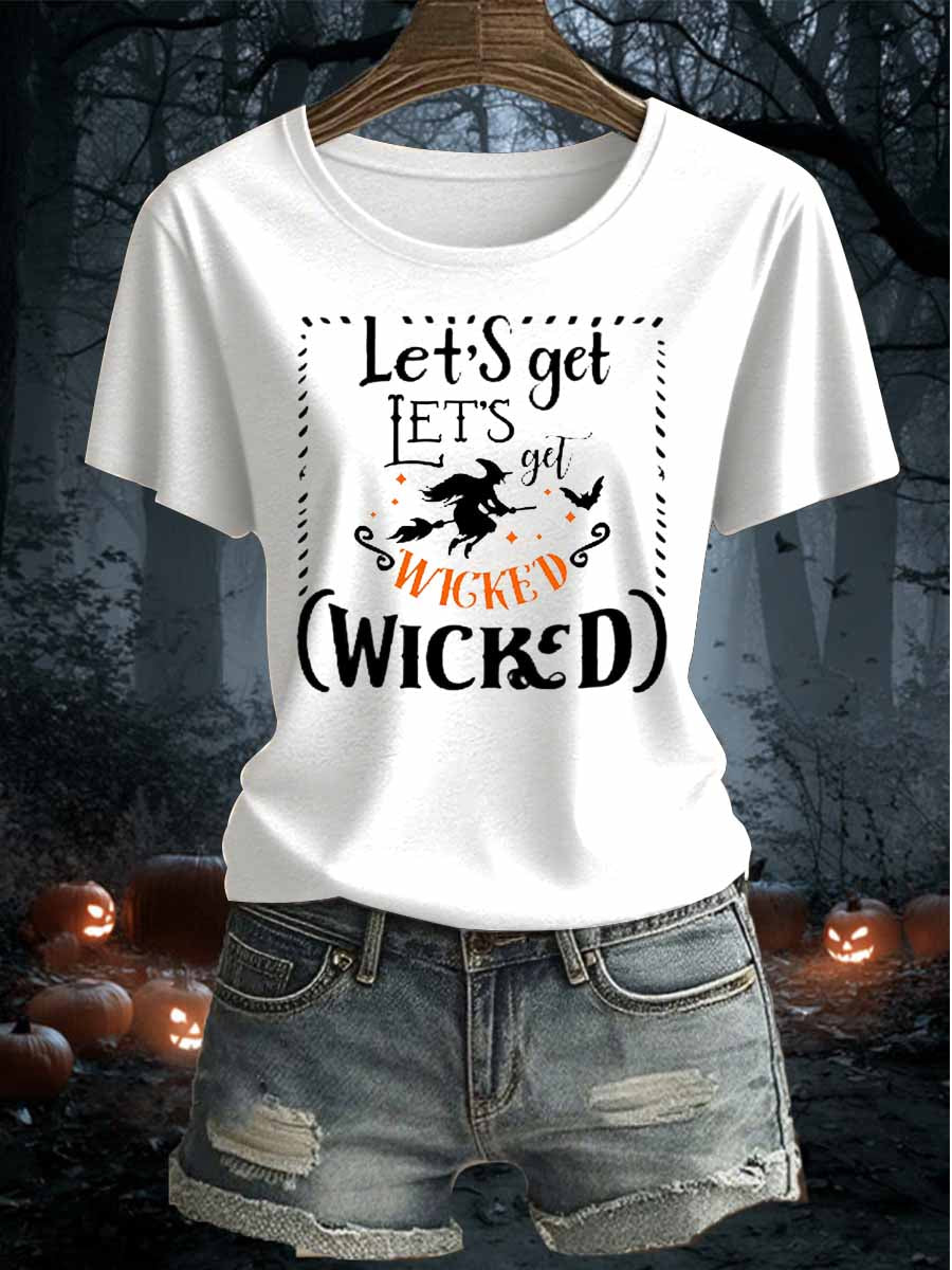 Women's Halloween Iron On Short Sleeve T-Shirt