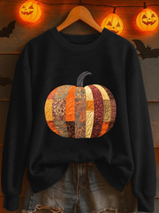 Women's Fall Pumpkin Print Casual Sweatshirt