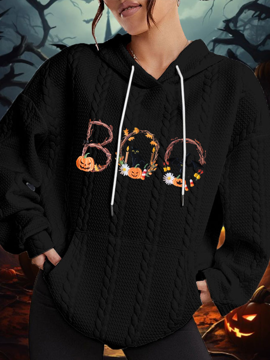 Women's Black Cat Pumpkin Casual sweatshirt