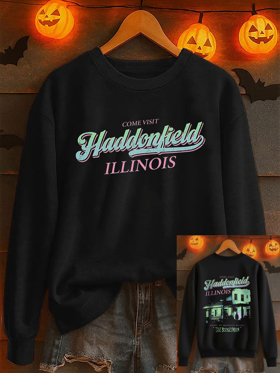 Women's Halloween Haddonfield Printed Sweatshirt