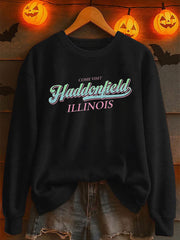 Women's Halloween Haddonfield Printed Sweatshirt