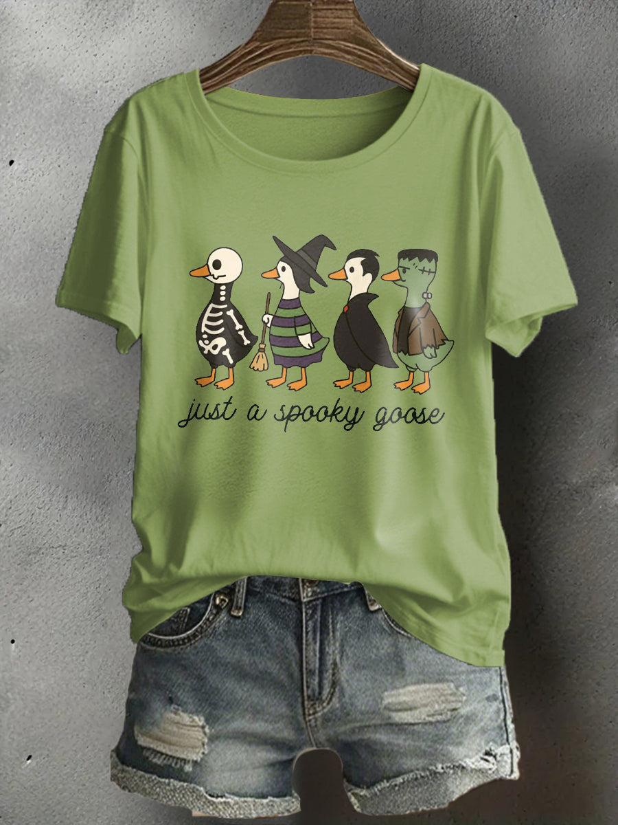 Women's Funny Halloween Horror Printed T-shirt