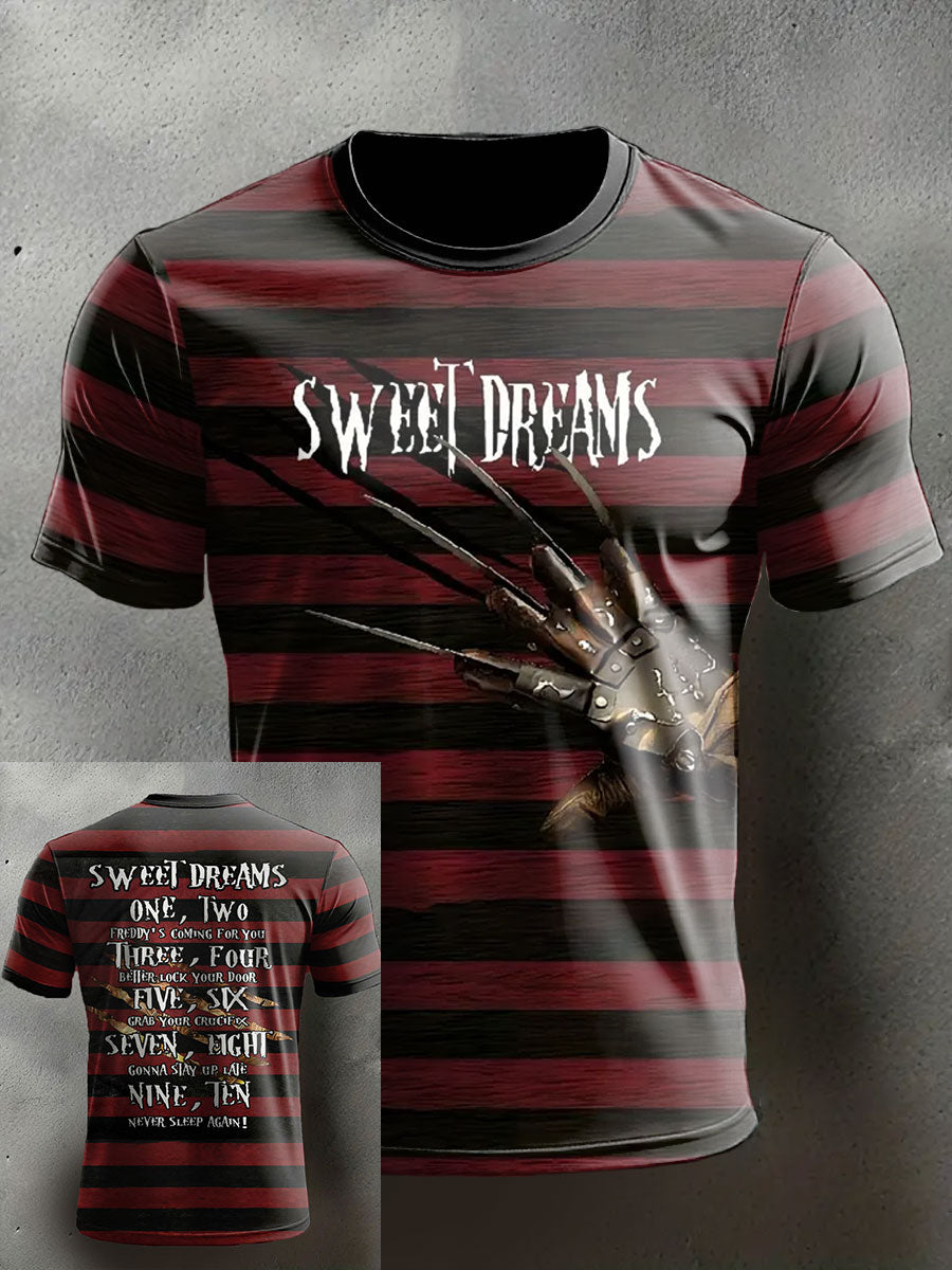 Men's Funny Halloween Horror Printed T-shirt