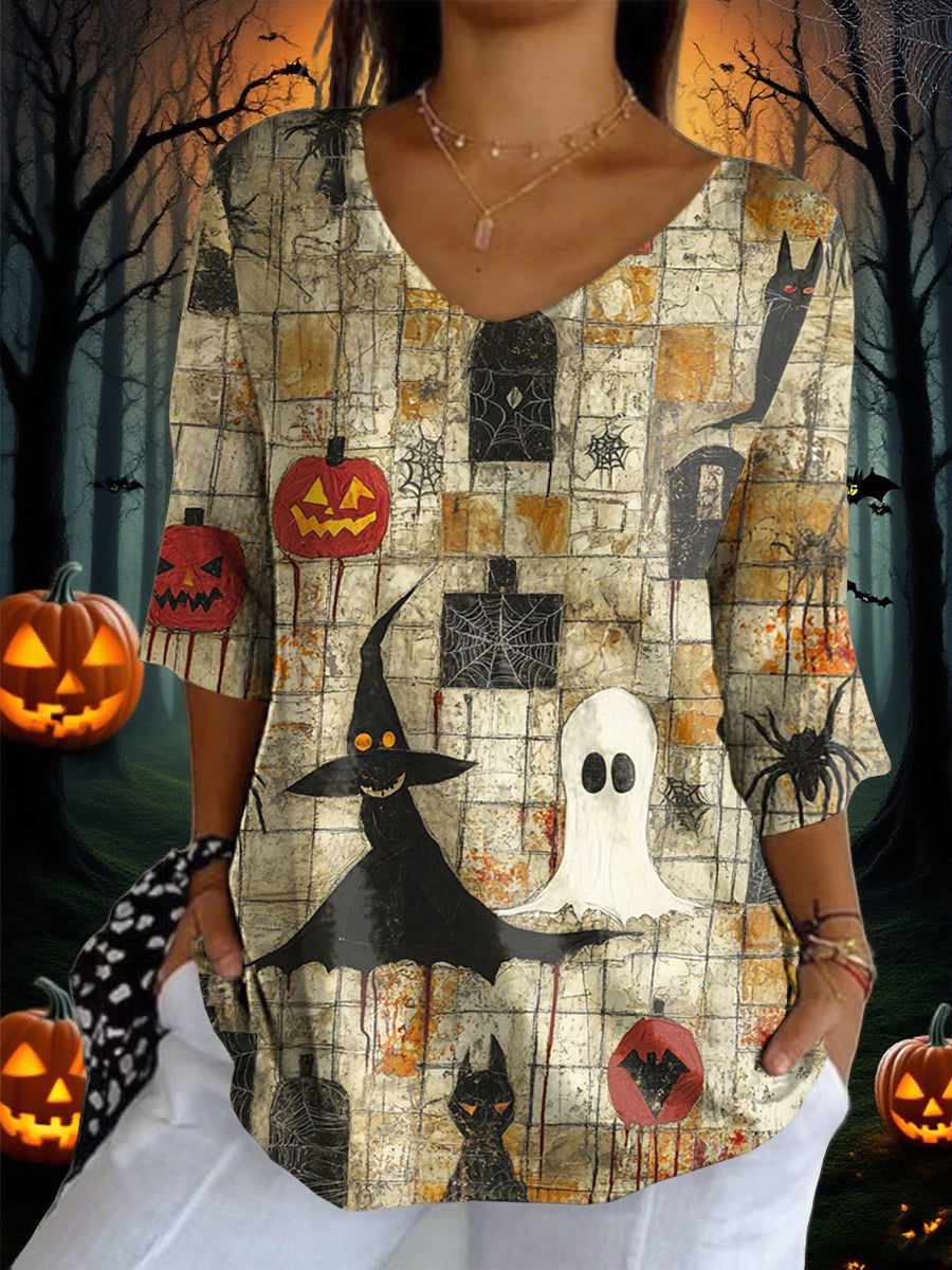Women's Halloween Printed Top