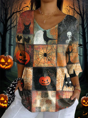 Women's Halloween Printed Top