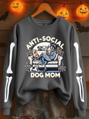 Women's Halloween Printed Sweatshirt