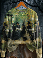 Women's Halloween Witches and Black Cats Sweatshirt