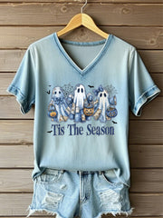 Women's Tis The Season Printed Casual T-shirt