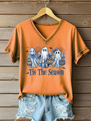 Women's Tis The Season Printed Casual T-shirt
