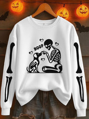 Women's Halloween Printed Sweatshirt