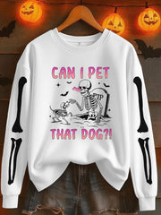 Women's Halloween Printed Sweatshirt