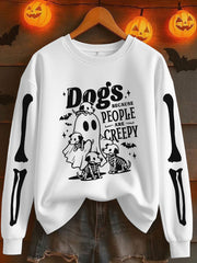 Women's Halloween Printed Sweatshirt