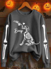 Women's Halloween Printed Sweatshirt