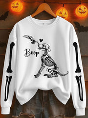 Women's Halloween Printed Sweatshirt