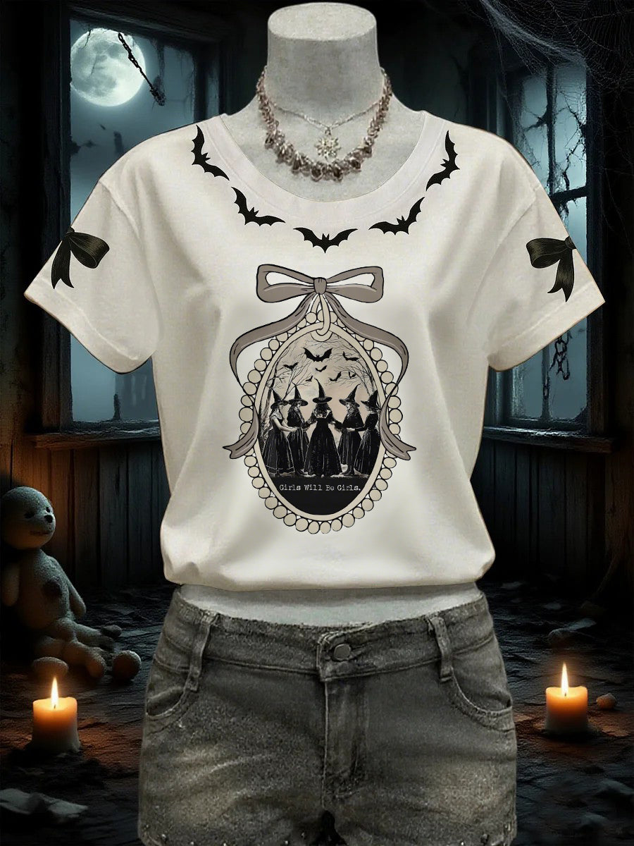 Women's Halloween Witch short-sleeved T-shirt