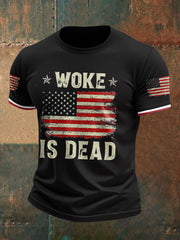 Men's 8647 FDT Woke Is Dead Funny Printed T-shirt