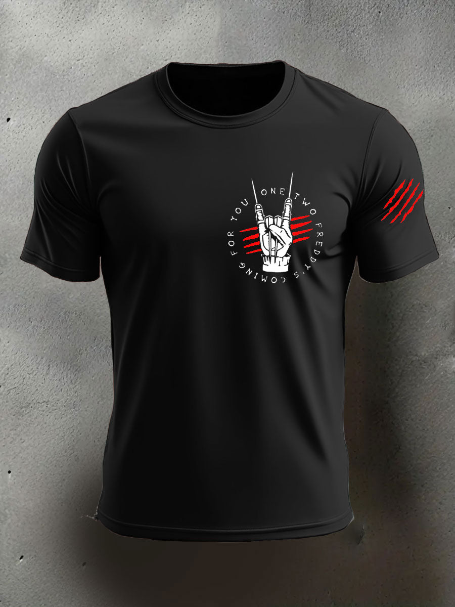 Men's Halloween imitation cotton short-sleeved T-shirt