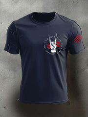 Men's Halloween imitation cotton short-sleeved T-shirt